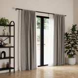 Double Curtain Rods | color: Brushed-Black | size: 120-180" (305-457 cm) | diameter: 1" (2.5 cm)