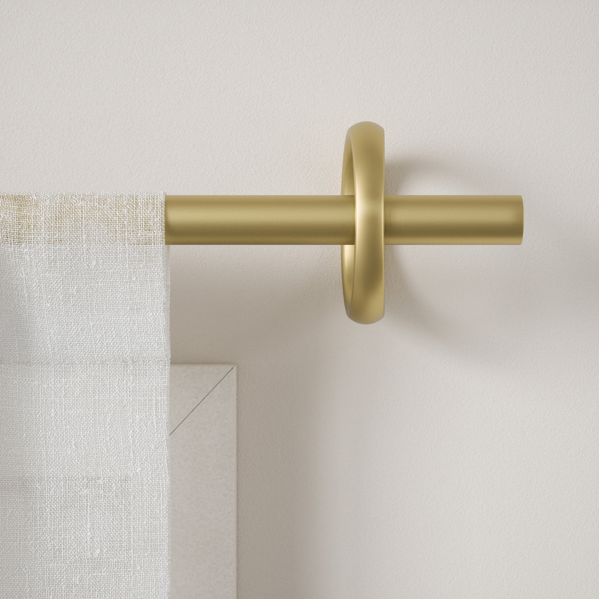 Single Curtain Rods | color: Gold | size: 42-120" (107-305 cm) | diameter: 1" (2.5 cm)