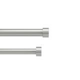 Double Curtain Rods | color: Nickel-Steel | size: 66-120" (168-305 cm) | diameter: 1" (2.5 cm)