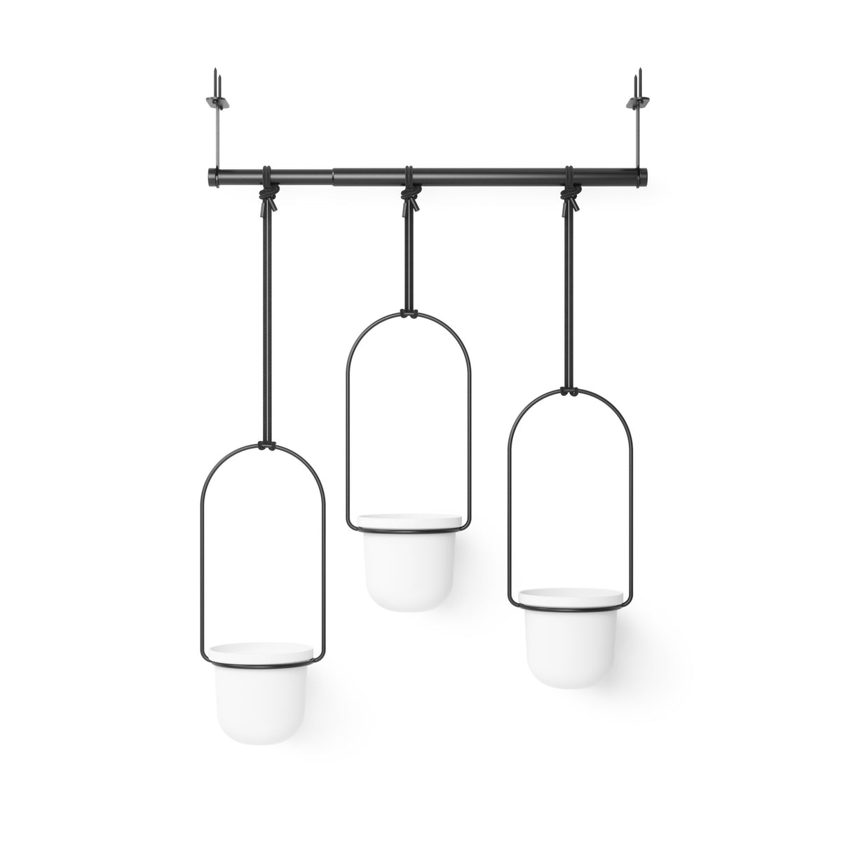 Hanging Planters | color: White-Black