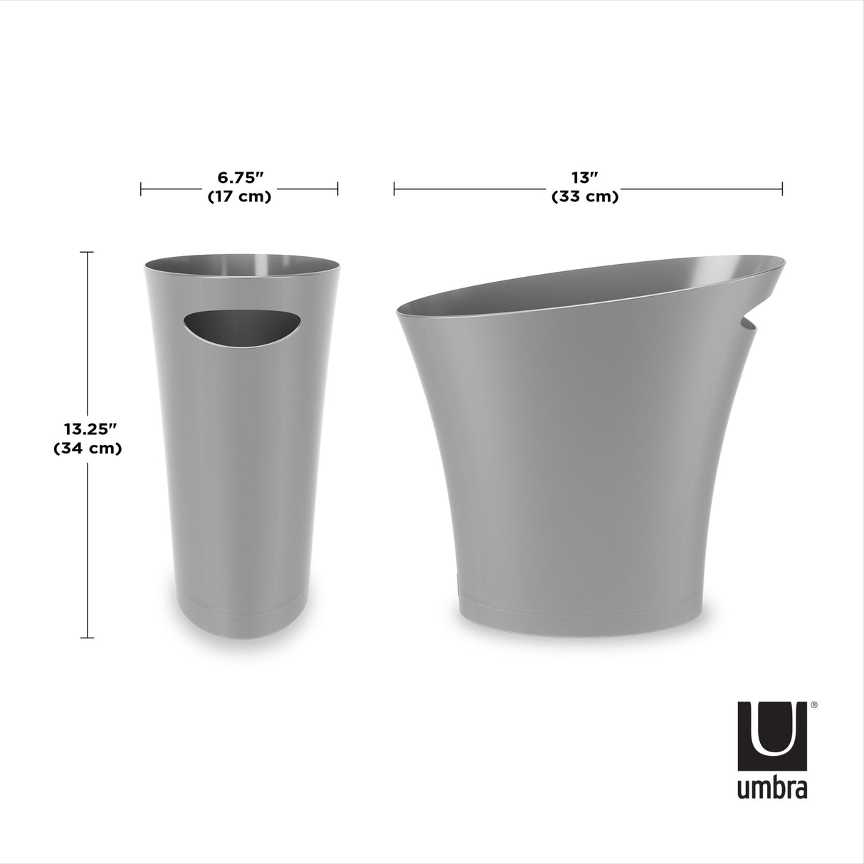 Bathroom Trash Cans | color: Silver