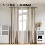 Single Curtain Rods | color: Gun-Metal | size: 36-72" (91-183 cm) | diameter: 1" (2.5 cm)